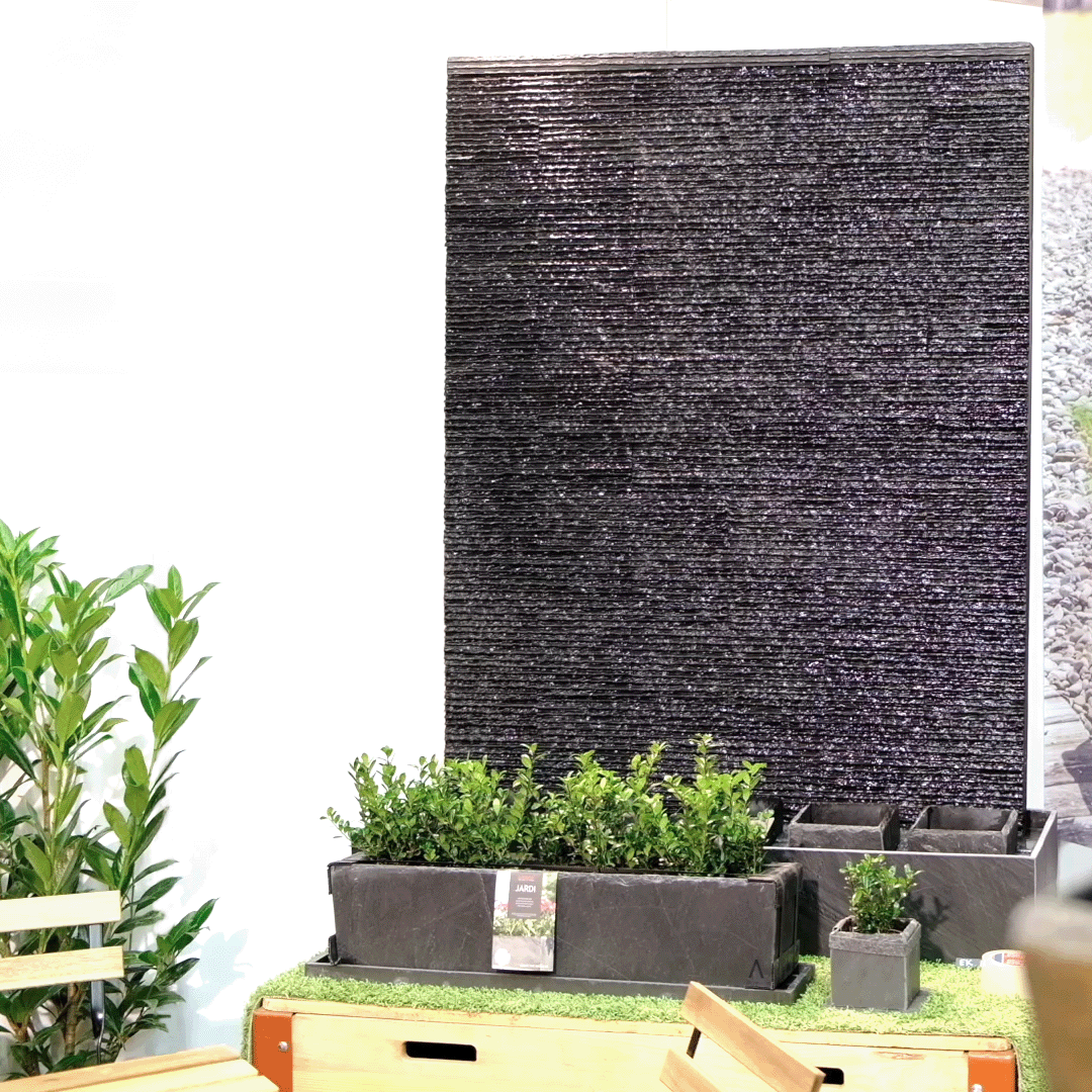Blumenkaste Schiefer Anthrazit Wasserwand Übertopf von CLIMAQUA