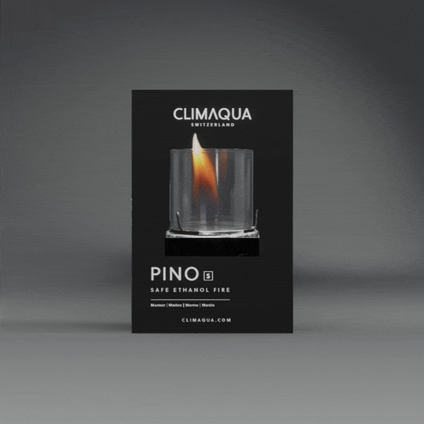 CLIMAQUA Flames Tabletop PINO S black marble